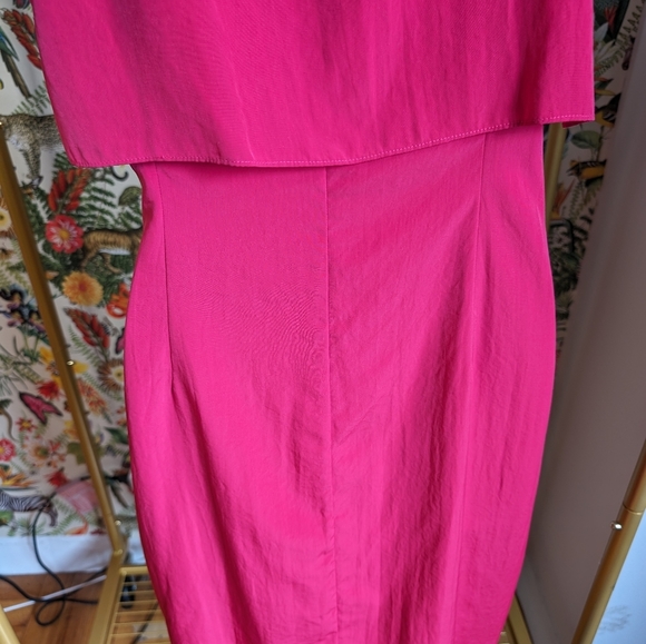 laundry by Shelli Segal Los Angeles magenta front zip dress - Picture 9 of 10